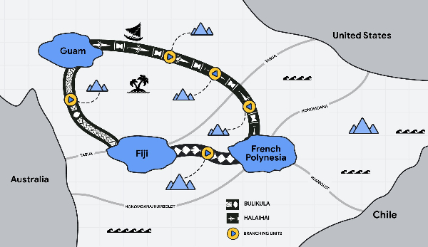 Bulikula, un câble sous-marin de Google pour la Polynésie française, les Fidji, Hawaï, les Mariannes et Guam