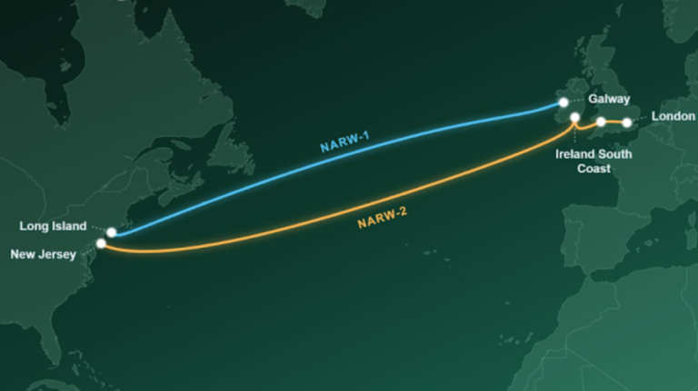 MDM annonce Narwhal1 et Narwhal2, deux nouveaux câbles transatlantiques reliant les États-Unis à l&rsquo;Irlande