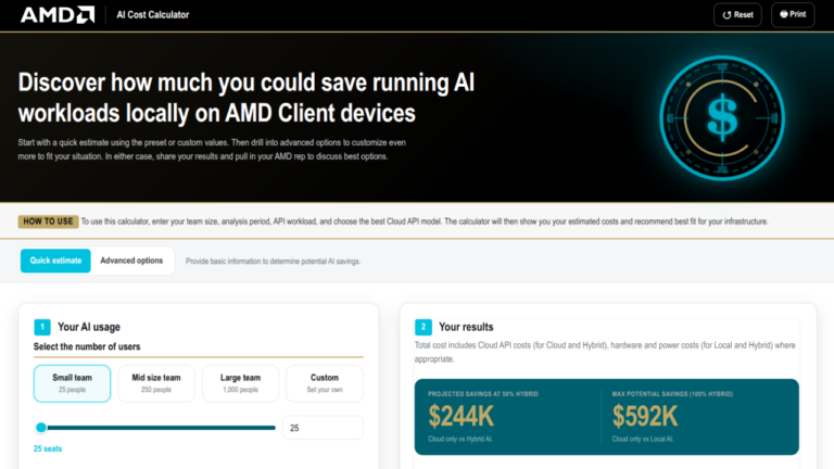 AMD lance le calculateur Tokenomics pour aider les responsables informatiques à comprendre les enjeux économiques de l&rsquo;IA à grande échelle
